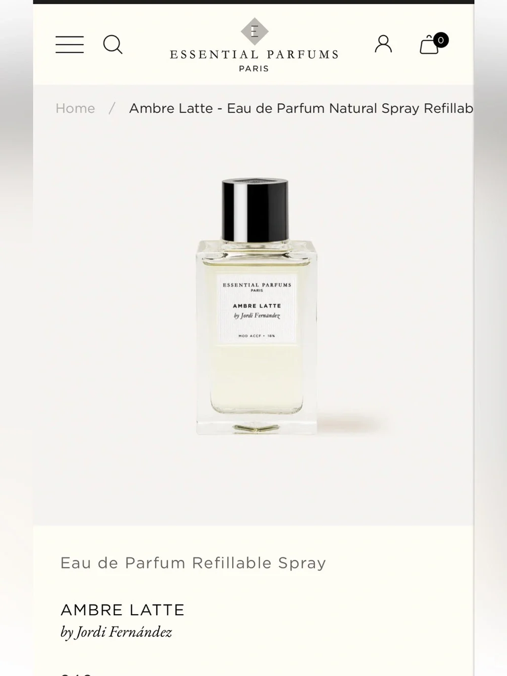 💄Ambre Latte by Essential Parfums 100 ml UNISEX